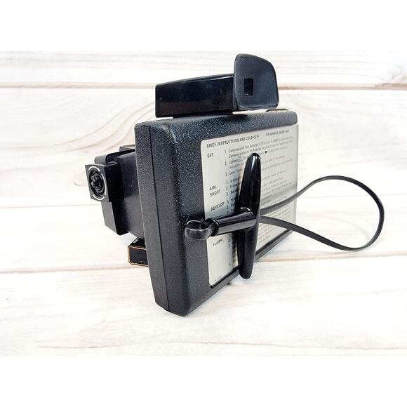 Vintage 1970s Polaroid Square Shooter 2 Black Instant Land Camera Tested Working - Picture 4 of 12